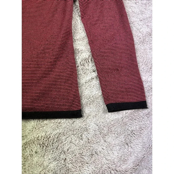 Title Nine Sweater Red Striped Long Sleeve Striped Mock Neck Size Large - Picture 15 of 16